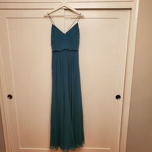BHLDN Jenny Yoo Inesse Dress - Emerald (Dark Green / Size 8)